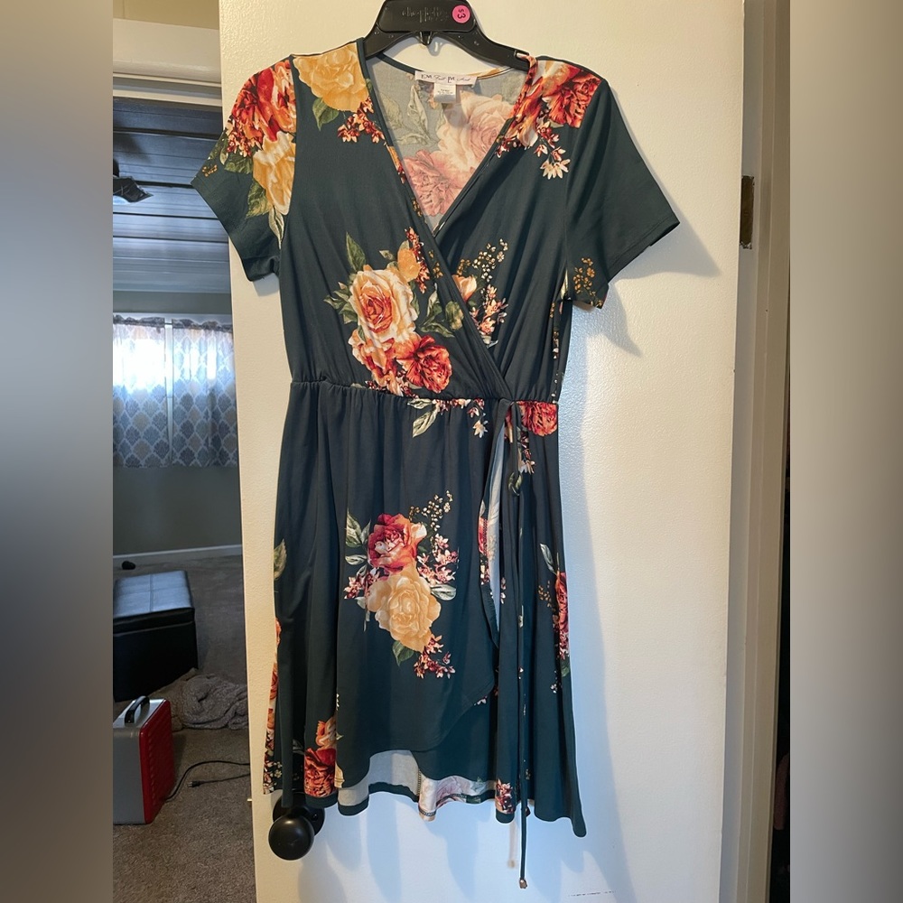 Large floral dress